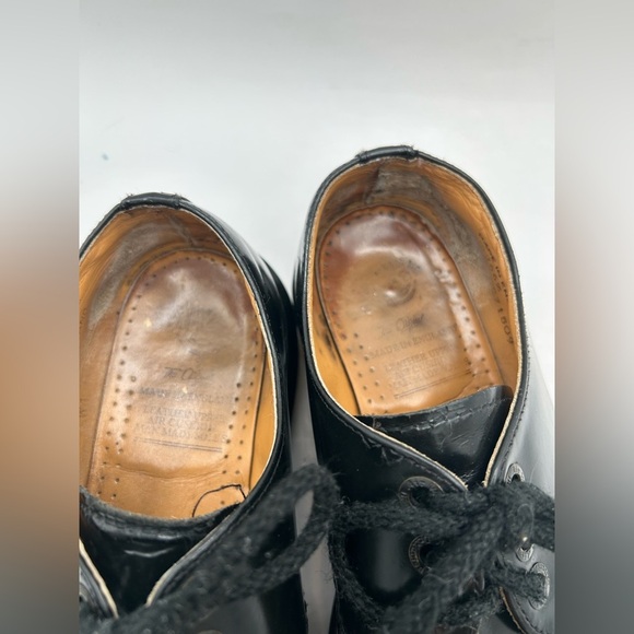 RARE VTG 80s Mens Dr. Martens 8266 Black Oxfords Sz 8 MI ENGLAND Toe Cap Platfo - Picture 14 of 15